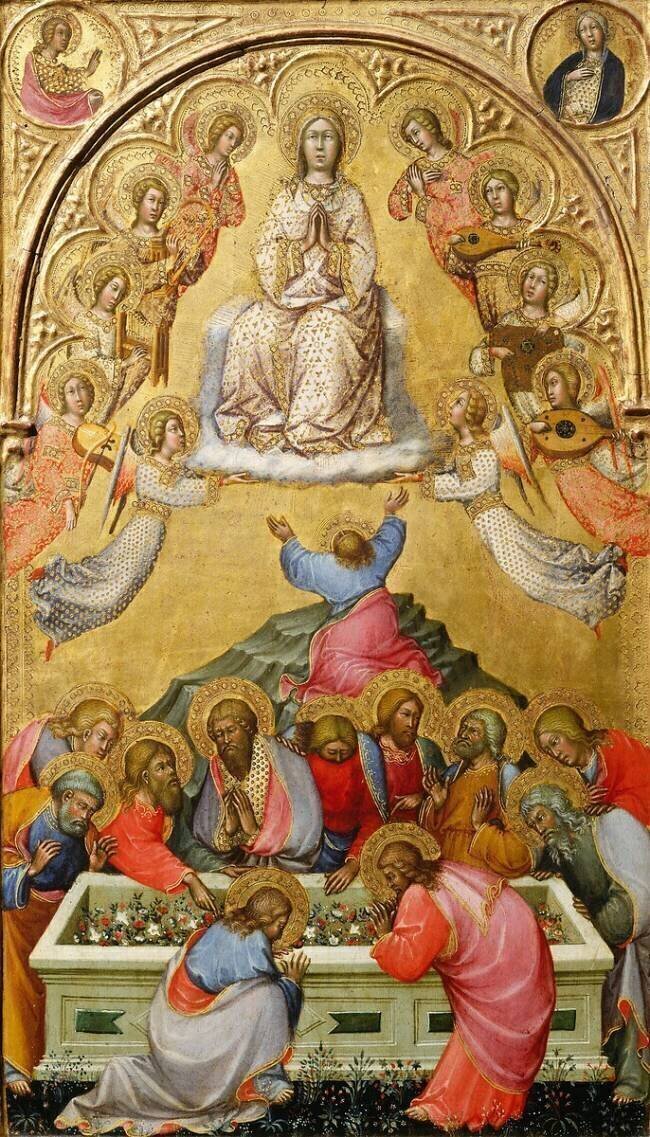 L'Assomption de la Vierge avec les bustes de l'archange Gabriel et de la Vierge de l'Annonciation Paolo di Giovanni Fei