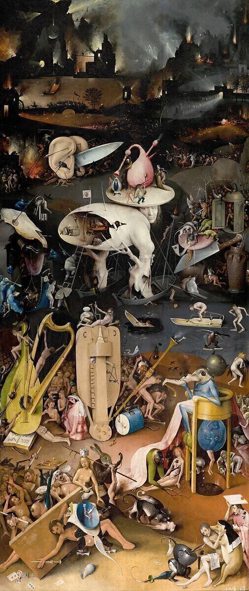 Le jardin des Délices (panneau droite) Jérôme Bosch