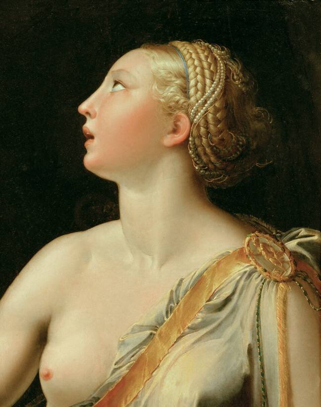 Lucrèce, détail Parmigianino