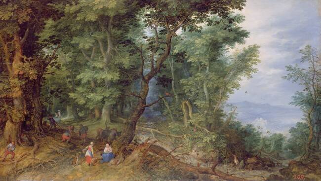 Paysage boisé Jan Brueghel l'Ancien