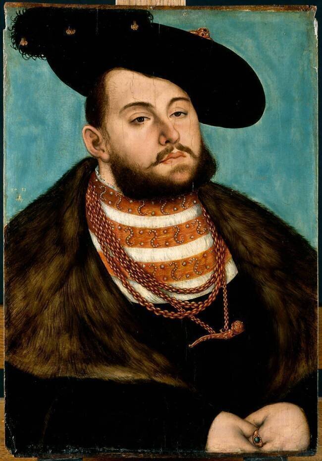 Portrait de Jean-Frédéric le Magnanime, électeur de Saxe Lucas Cranach l'Ancien