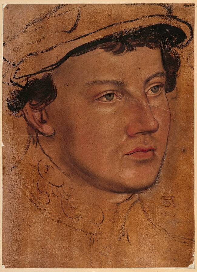 Portrait d'homme coiffé d'un bonnet Lucas Cranach the Younger