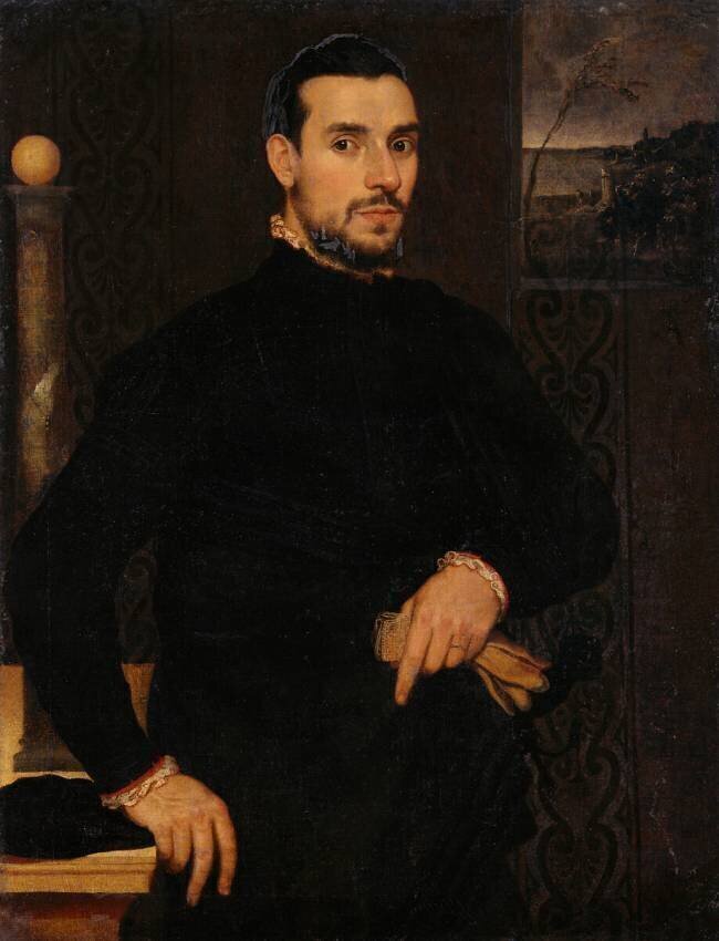 Portrait d'homme en noir Dosso Dossi