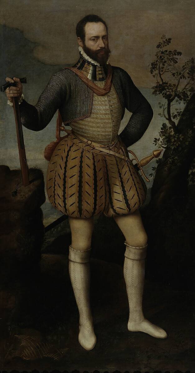 Portrait d'un homme en armure Ecole italienne