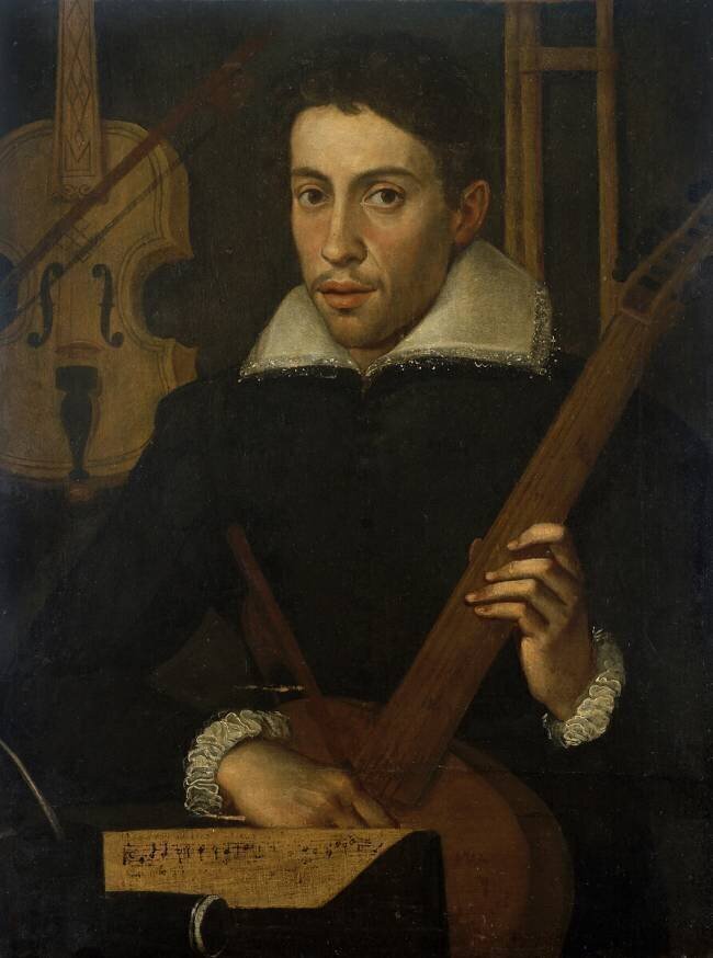 Portrait d'un musicien Ecole italienne