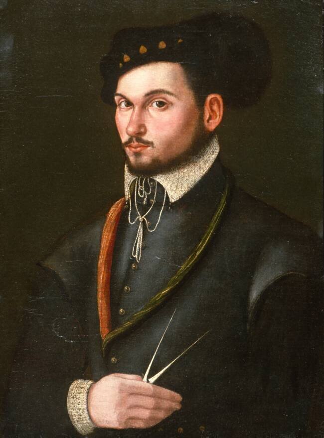 Portrait d'un navigateur Ecole italienne