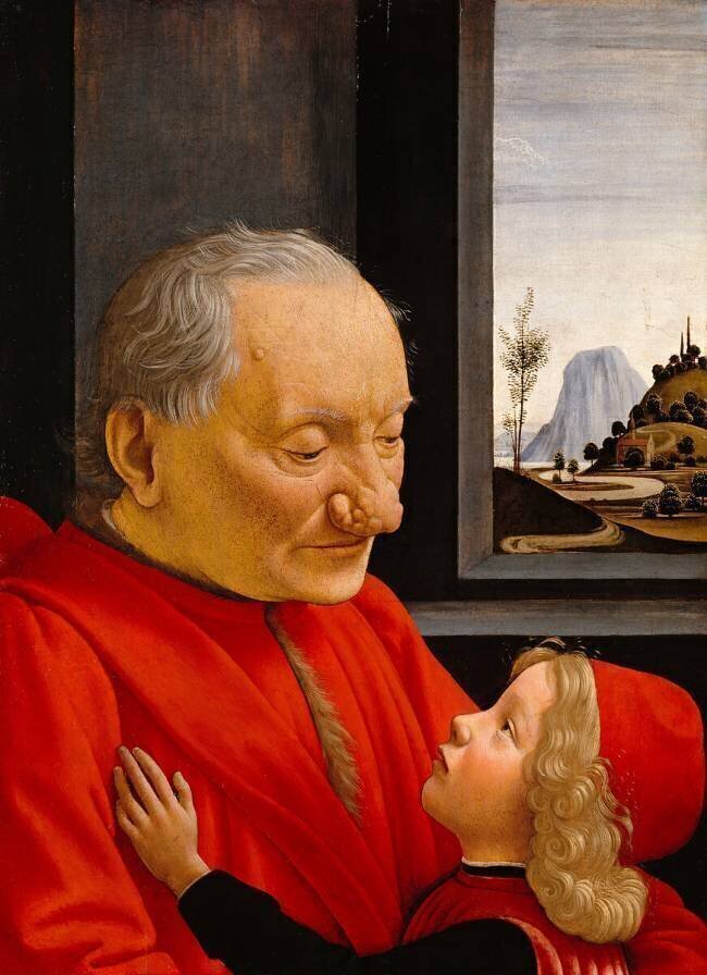 Portrait d'un vieillard et d'un jeune garçon Domenico Ghirlandaio