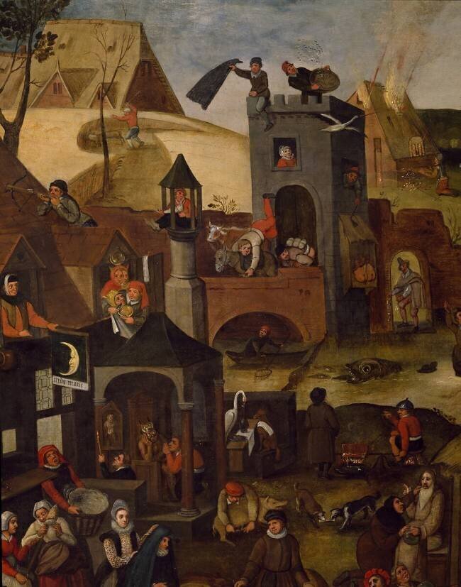 Les Proverbes flamands (détail) Pieter Brueghel l'Ancien