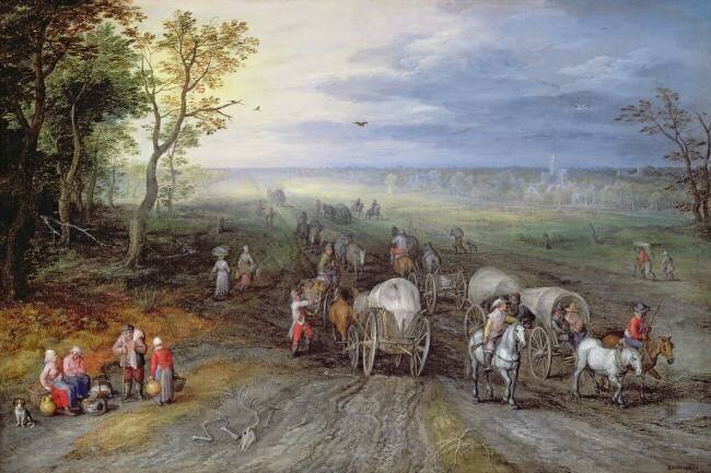 Retour du marché Jan Brueghel l'Ancien