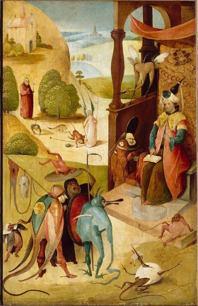 Saint Jacques et le magicien Hermogène; Un prieuré antonin Jérôme Bosch