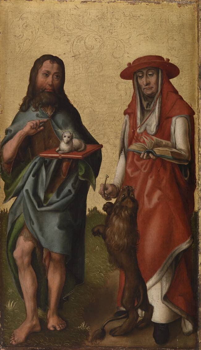 Saint Jean Baptiste et Saint Jérôme Ecole allemande