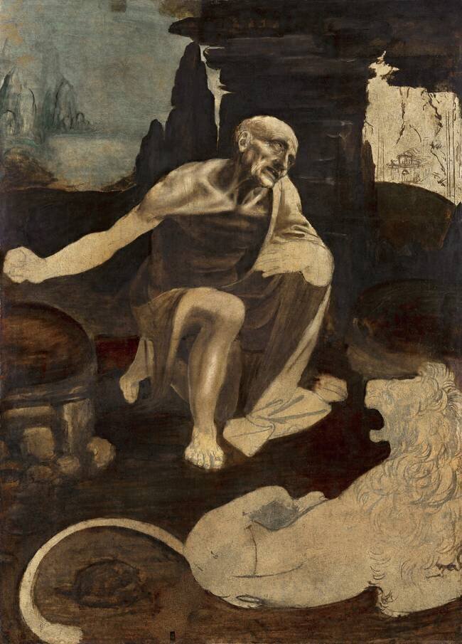 Saint Jérôme dans le désert Léonard de Vinci