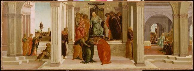 Trois scènes de l'histoire d'Esther Filippino Lippi