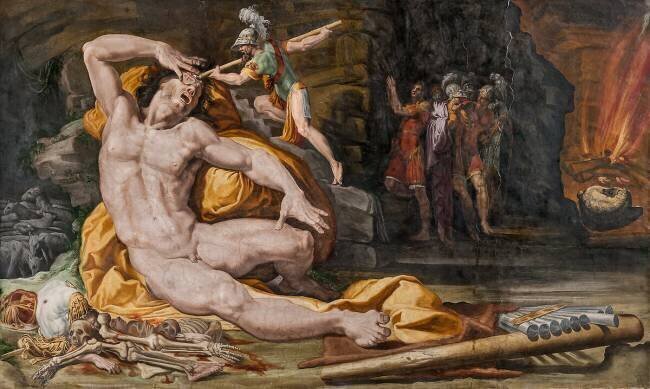 Ulysses blinding Polyphemus Pellegrino Tibaldi