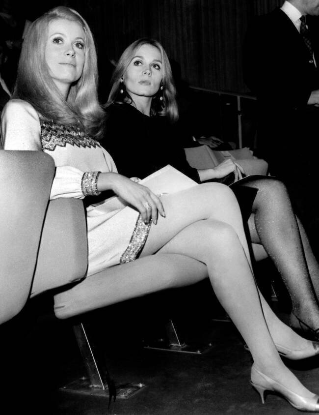 Actresses Catherine Deneuve and Francoise Dorleac  Rue des Archives