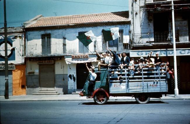 Algerian Celebrating The Proclamation of Independence of Algeria in Algiers July 3 Rue des Archives