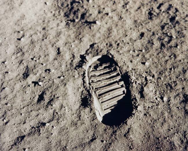 Apollo 11 bootprint Nasa