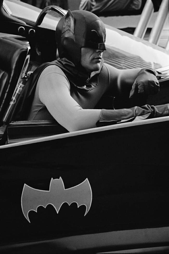 Batman on set of the TV series 'Batman' Orlando Suero