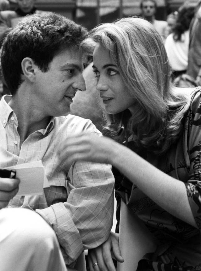 Daniel Auteuil And Emmanuelle Beart Assistant A La Presentation By Christiandior Collection Spring/Summer 87 September 5, 1986 (b/w photo) Rue des Archives