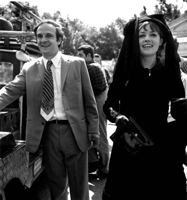 Le réalisateur Francois Truffaut et l'actrice Jeanne Moreau Rue des Archives