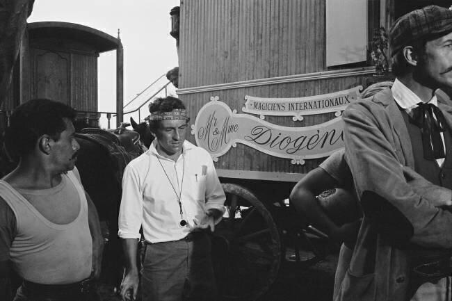 Louis Malle et son équipe sur le tournage de "Viva Maria" Orlando Suero
