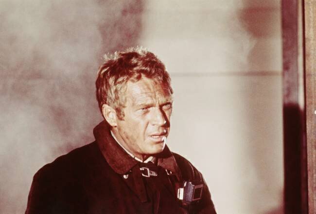 Steve McQueen sur le tournage de "La Tour infernale" Orlando Suero