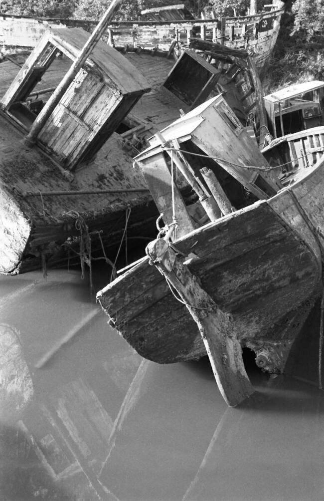 Bateaux abandonnés en Bretagne Elise Hardy