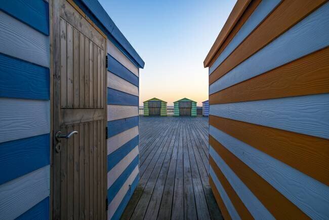 Beach huts on the pier Linda Wride