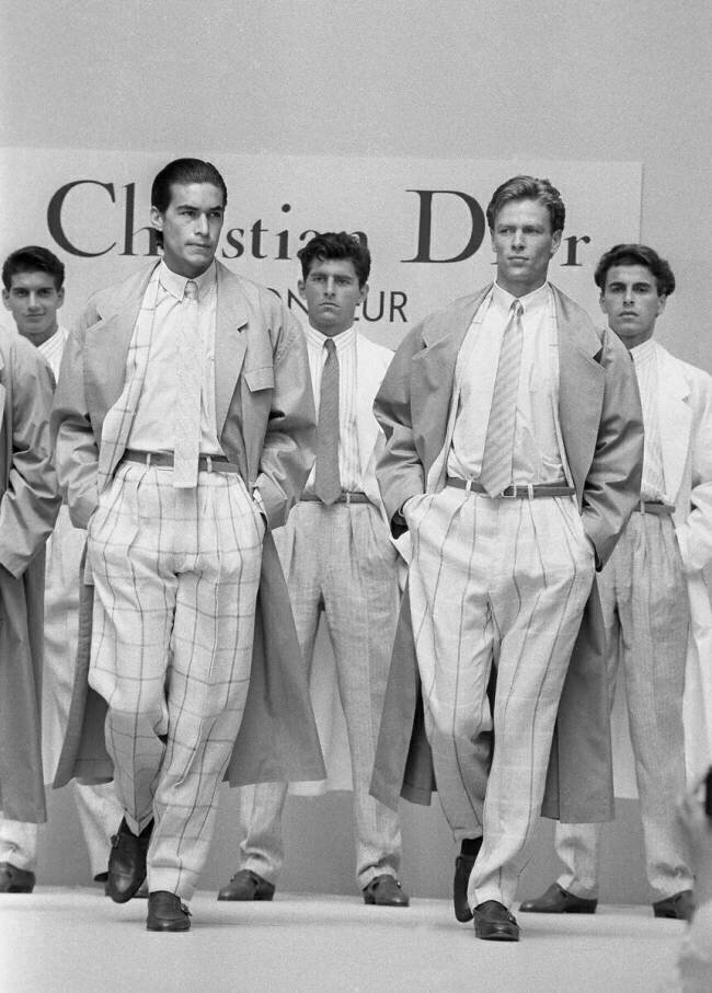 Défilé Dior (pour hommes), Printemps/Été 87 Rue des Archives