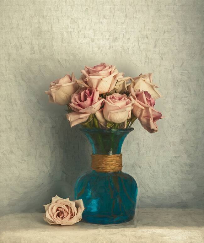Des roses qui fanent peu à peu May G