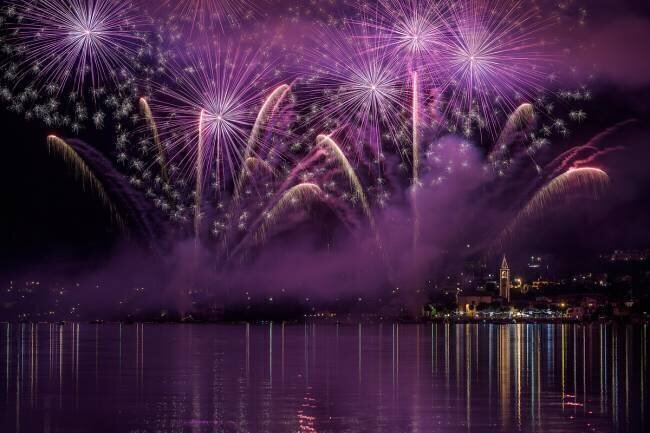 Fireworks Lake Pusiano Roberto Marini