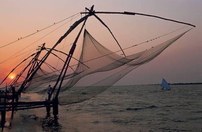 Inde, Kerala, Fort Cochin, Les Filets Chinois Christophe Boisvieux