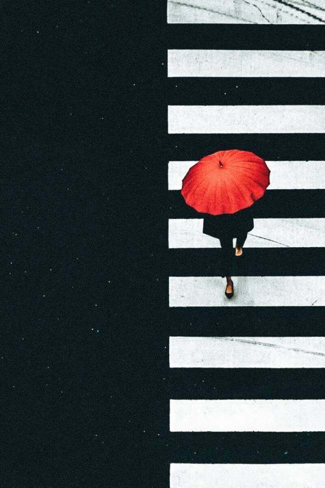 Le parapluie rouge Kimgyou-pyo