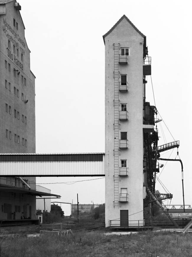 Magdebourg, port industriel, silo Hansa Peter Thieme