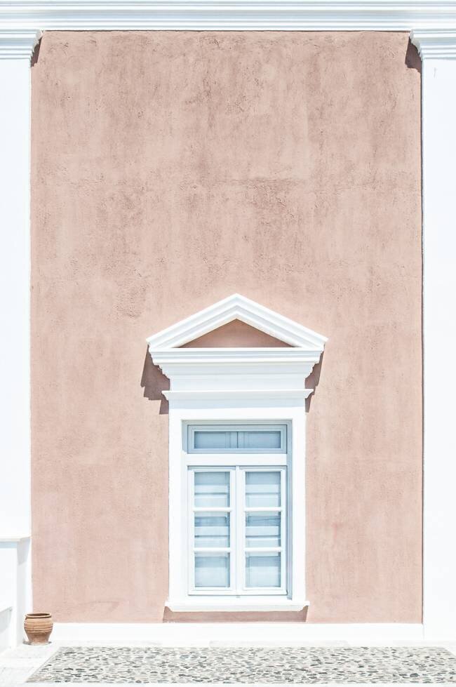 Pink wall and a pediment Linda Wride