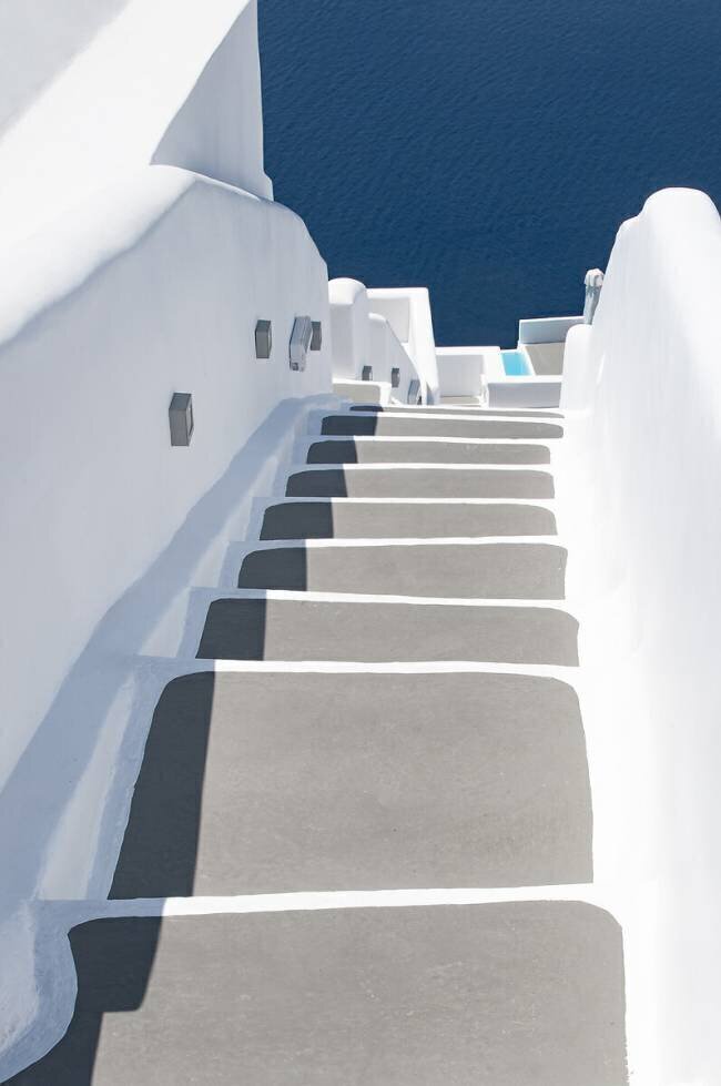 Steps to pool and sea Linda Wride
