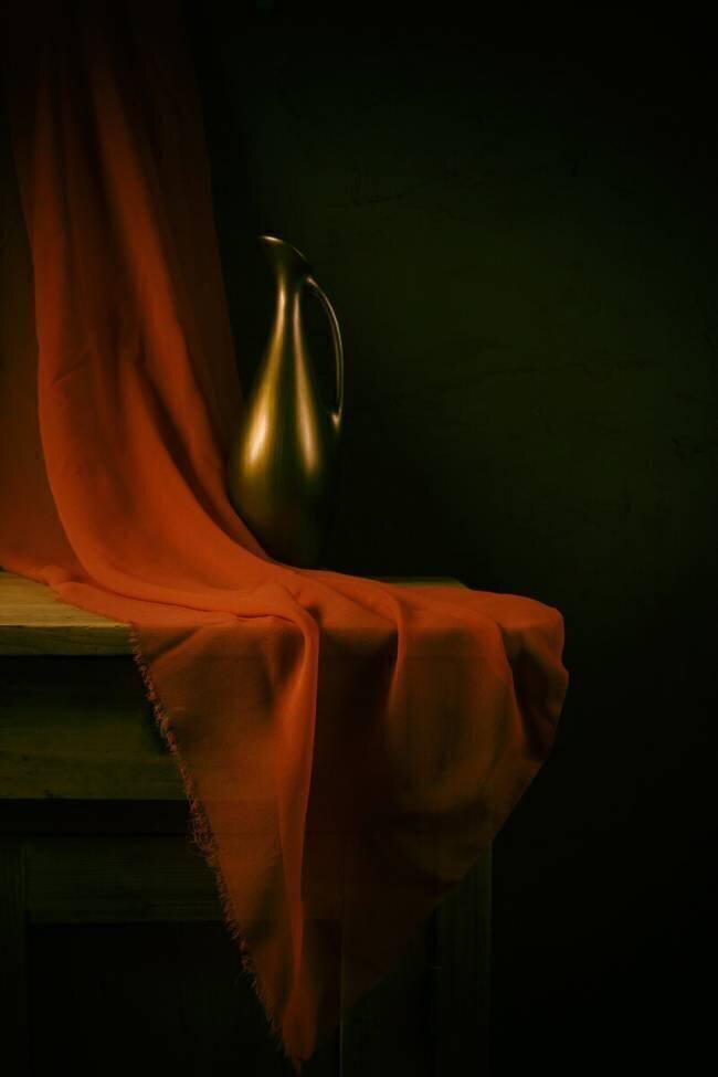 Still life with a red cloth Magnola