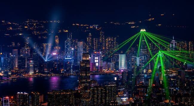 Victoria Harbour Light Show Collin Zeng