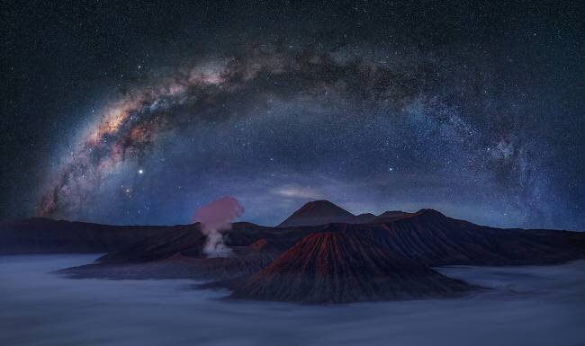 Bromo volcano Galaxy Kim Lee