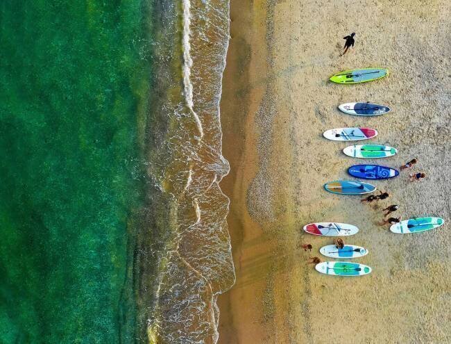 Early morning beach activities. Arnon Orbach