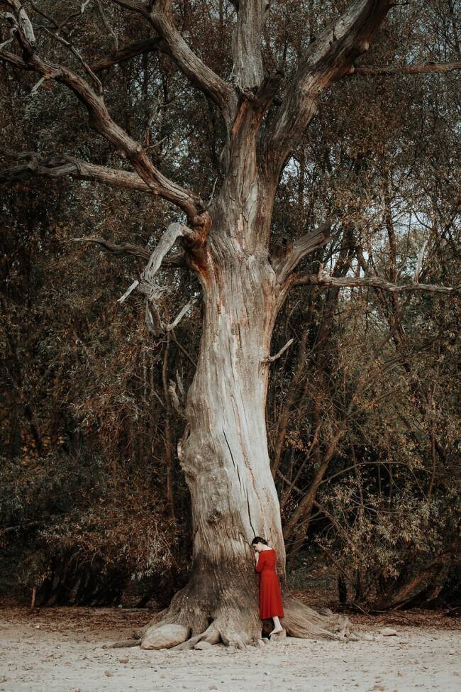 Girl in a red dress Dorota Gorecka