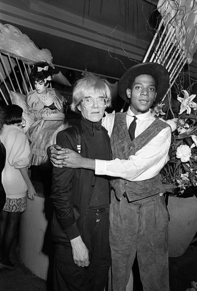 Jean-Michel Basquiat and Andy Warhol anonymous
