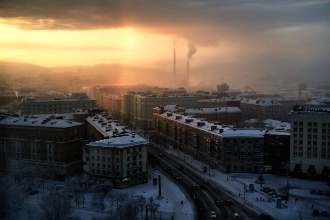 Morning in Murmansk Jiho Park