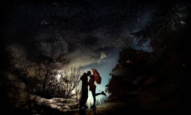 The first kiss Antonio Grambone