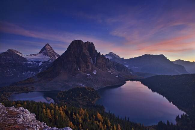 Twilight at Mount Assiniboine Yan Zhang
