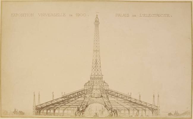 Photographie du projet dessiné du Palais de l'électricité pour l'Exposition universelle de 1900 anonymous
