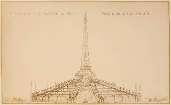Photographie du projet dessiné du Palais de l'électricité pour l'Exposition universelle de 1900 anonymous