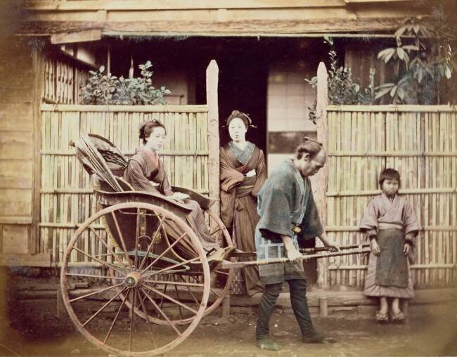 Lady in a rickshaw, c.1890s anonymous