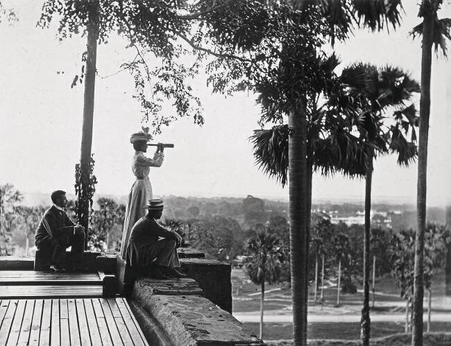 Shwe Dagon, The Pilgrim's Rest (A European Traveller Looks out with a Telescope) Burma, c.1 Vincent Clarence Scott O'Connor