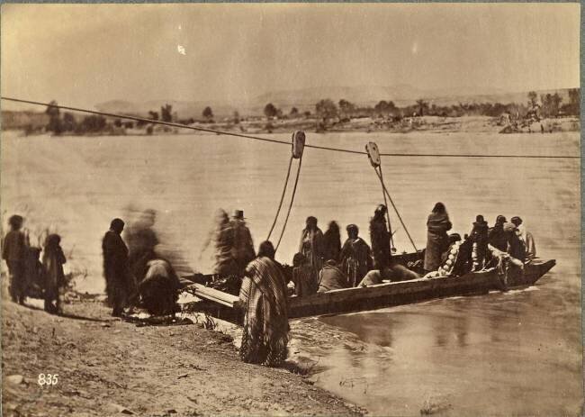 Ferry près de Fort Laramie, Dakota Alexander Gardner
